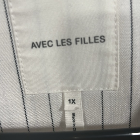 Avec Les Filles Longline Pinstriped Blazer - Picture 6 of 10